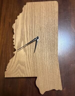 Mississippi Composite Wood Wall Clock -Tested